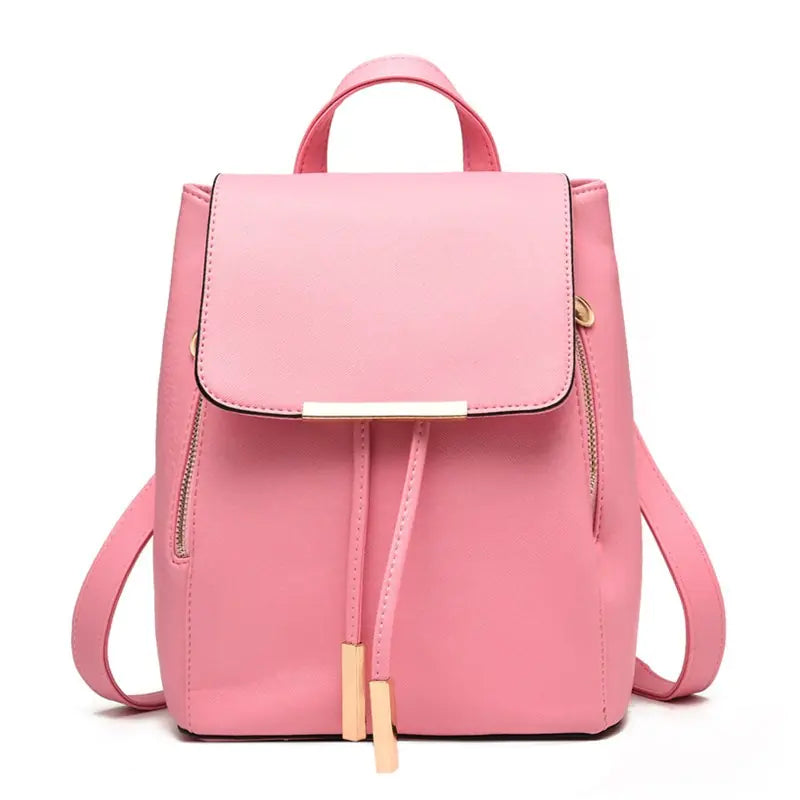 High-Quality PU Leather Backpack for Girls - Large Capacity