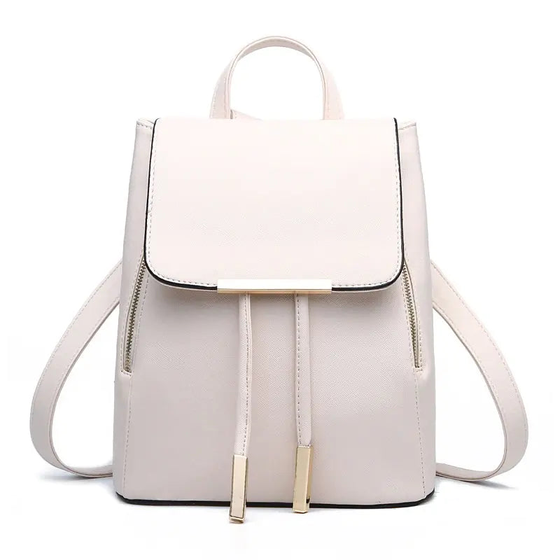 High-Quality PU Leather Backpack for Girls - Large Capacity