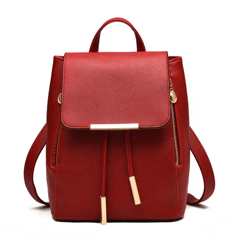 High-Quality PU Leather Backpack for Girls - Large Capacity