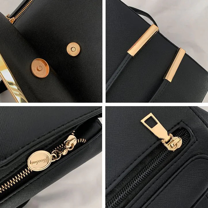 High-Quality PU Leather Backpack for Girls - Large Capacity