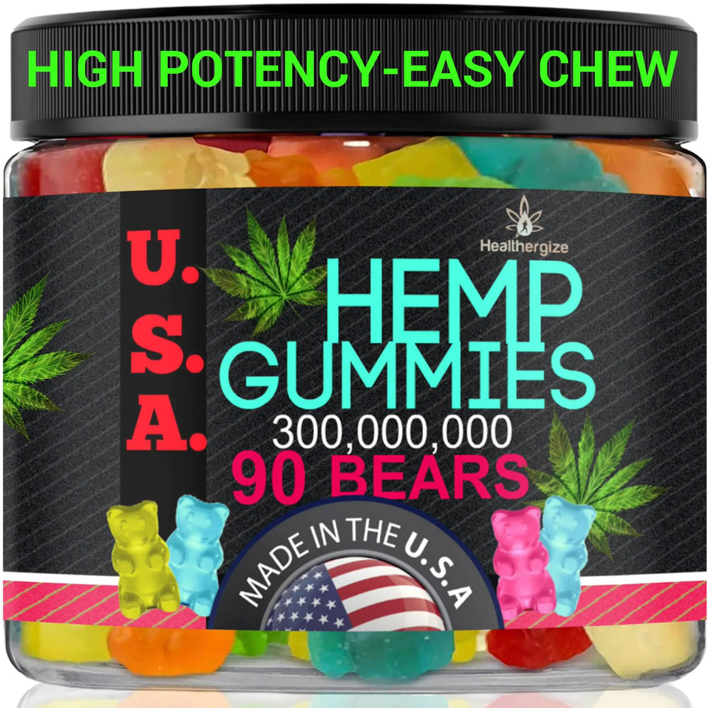 Hemp Gummies for Sleep Gummies Calm Bears Muscles Discomfort Skin-Peace and Relaxation Fruity Flavors Natural Hemp Oil Gummy Bears Edibles-Made in USA-90 Bears
