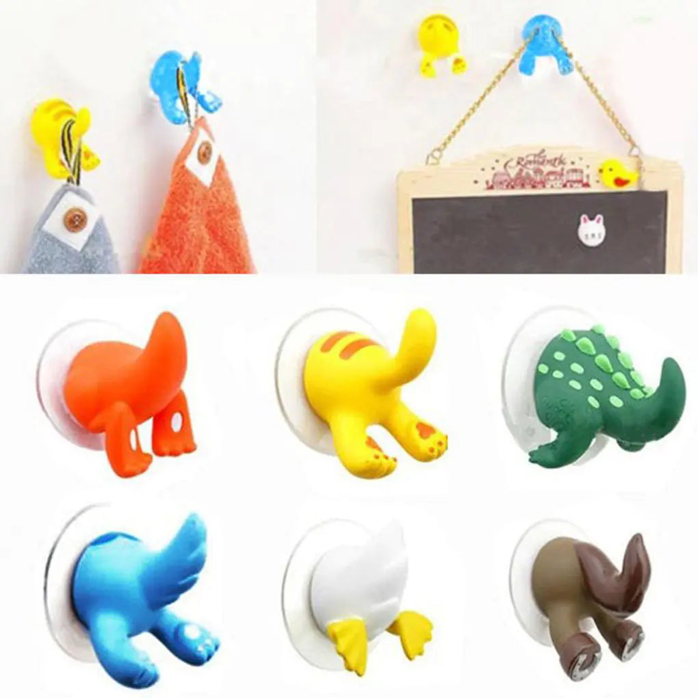 Cartoon Animal Tail Wall Hook with Strong Suction Cup